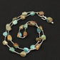 Liquid Silver Heishi Turquoise Bead Necklace | 20" | Authentic Native American Handmade | 1091