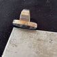 Native American Men's Cinnabrite Ring | Sterling Silver | White Black | Sz 7 | 1569